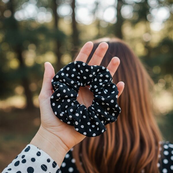 Polka Dots Hair Scrunchies3