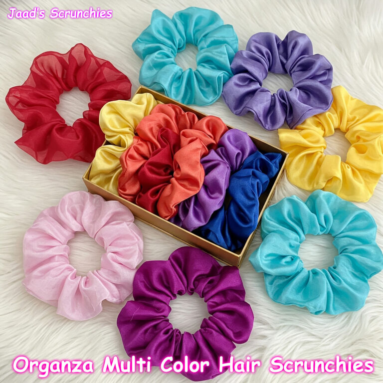 Organza Multi Color Hair Scrunchies