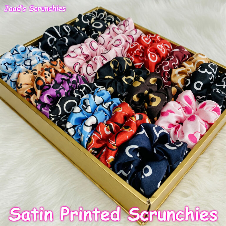 Satin Printed Scrunchies