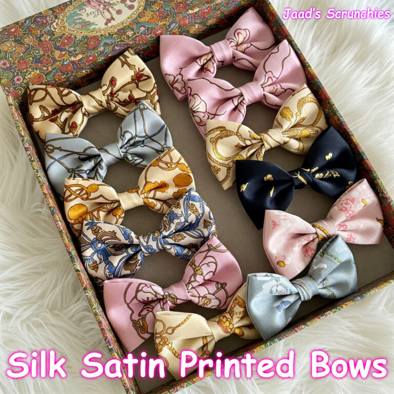 Silk Satin Printed Bows