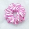 Baby Pink Silk Satin Hair Scrunchies for Girls & Women