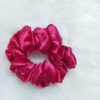 Pink Silk Satin Hair Scrunchies for Girls & Women