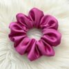 Pink Silk Satin Hair Scrunchies for Girls & Women